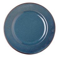 Prato Avulso Raso 27,5cm De Cerâmica Linear Cinza